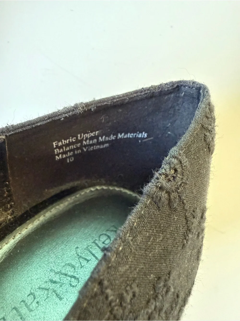 Kelly & Katie Black Peep-Toe Bow Flats Sz 10